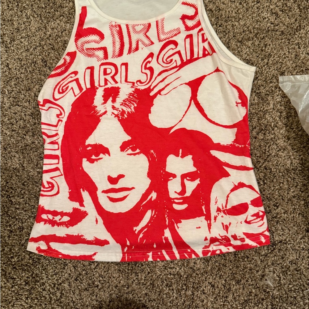 Red Graphic Women's Tank Top